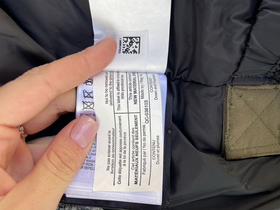 Куртка пуховик Canada goose 3400M чоловіча колір хакі — zdjęcie 3