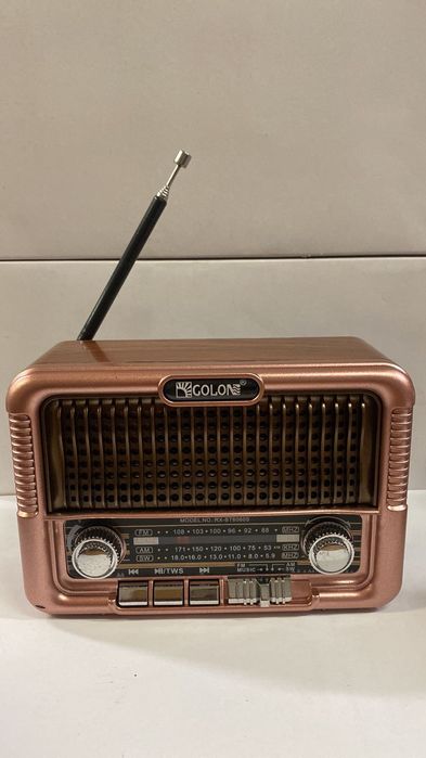 Radio retro głośnik Bluetooth na prąd i baterię nowe Golon