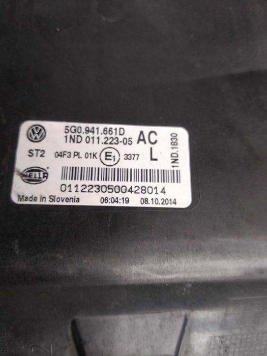 Halogen przeciwmgielny lewy VW Golf VII
