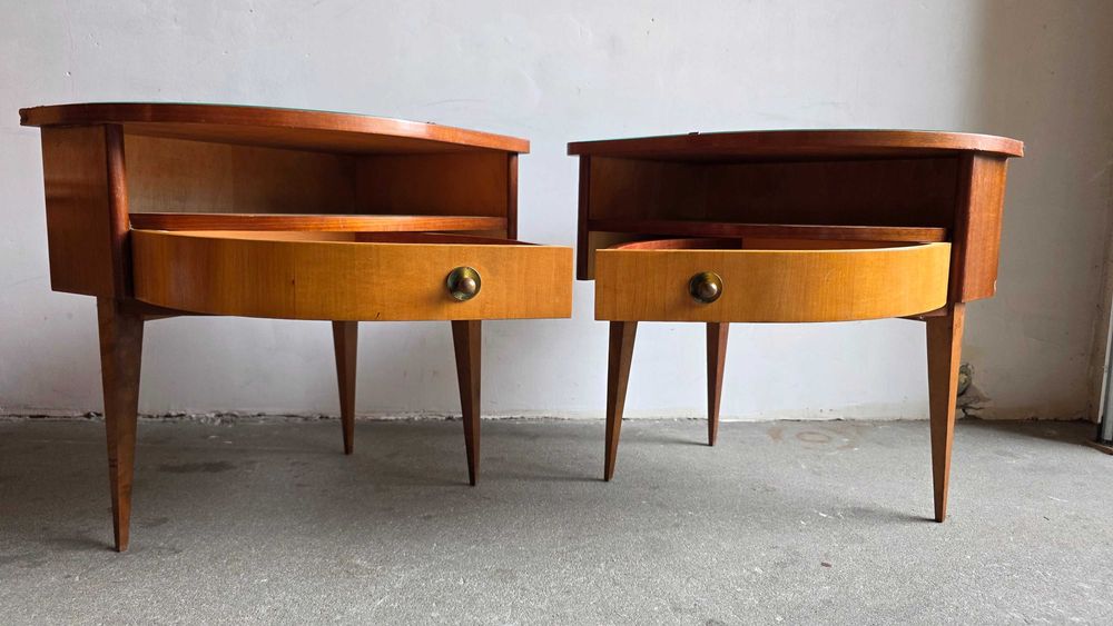 Para unikatowych szafek nocnych – Vintage lata 60. / Styl Mid-Century Modern