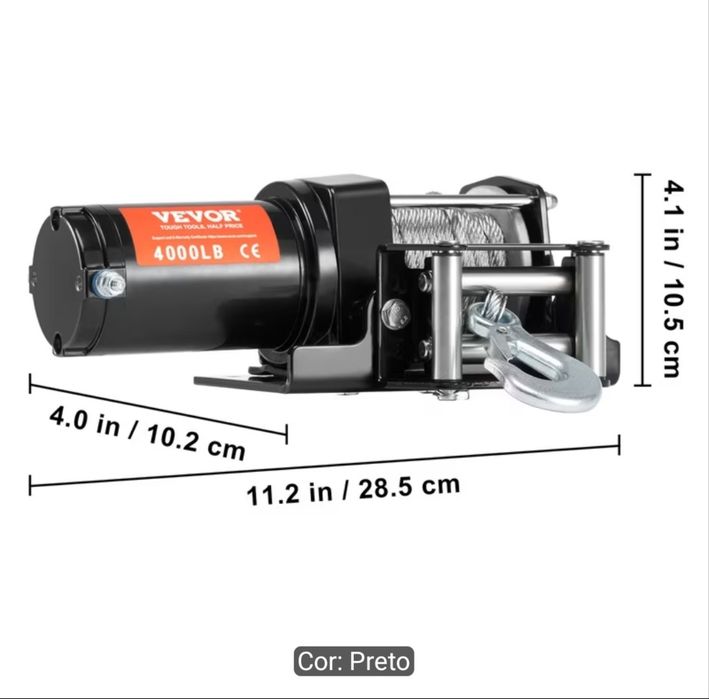 Guincho eléctrico 12v até 1810 kg