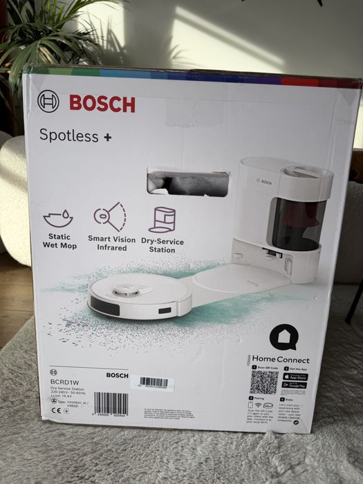 Robot sprzatajacy Bosch Spotless+ BCRD1W: 11000Pa LiDAR Smart Vision