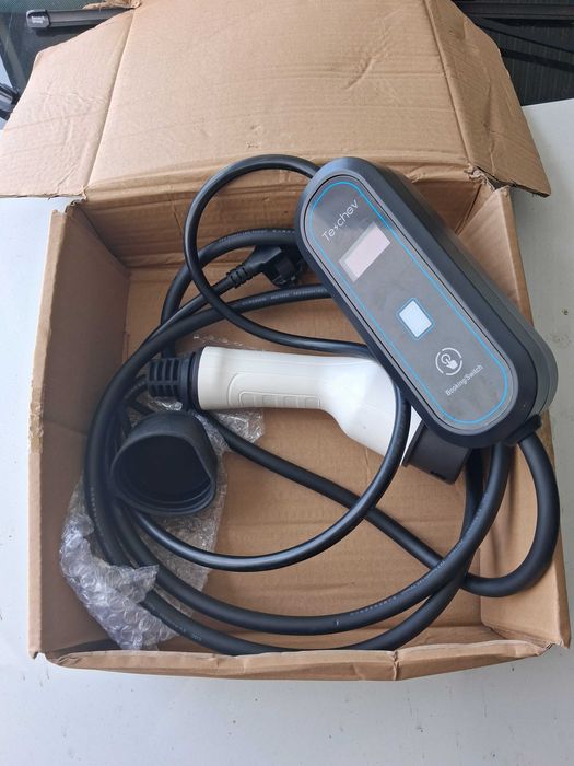 Carregador portátil para veículos elétricos compatível com Modo 2.