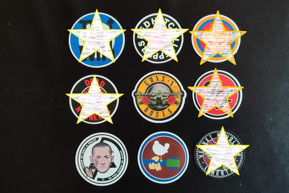 Rock 'n' Roll: autocolantes, stickers, adesivos