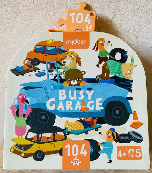 Пазл картонний у валізці MiDeer Гараж, 104 елементи (MD3078), вік 4+