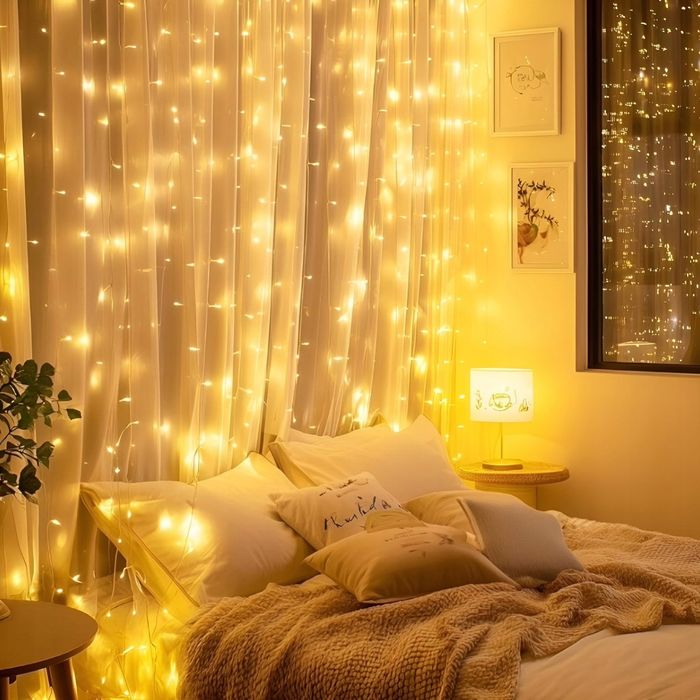 KURTYNA świetlna 300 LED 3x3m pilot 8 trybów