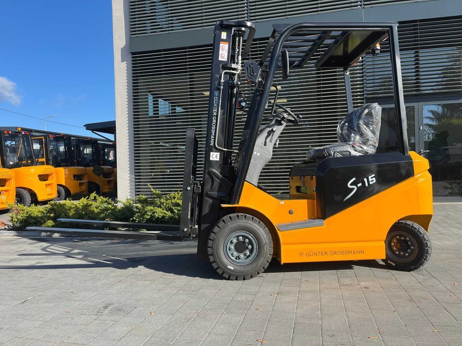 Nowy wózek widłowy elektryk 1,5 tony triplex Gunter Grossmann