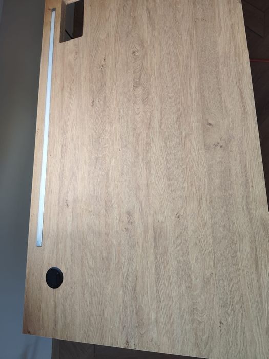 Blat 160x80 kolor dąb kamienny z panelem led