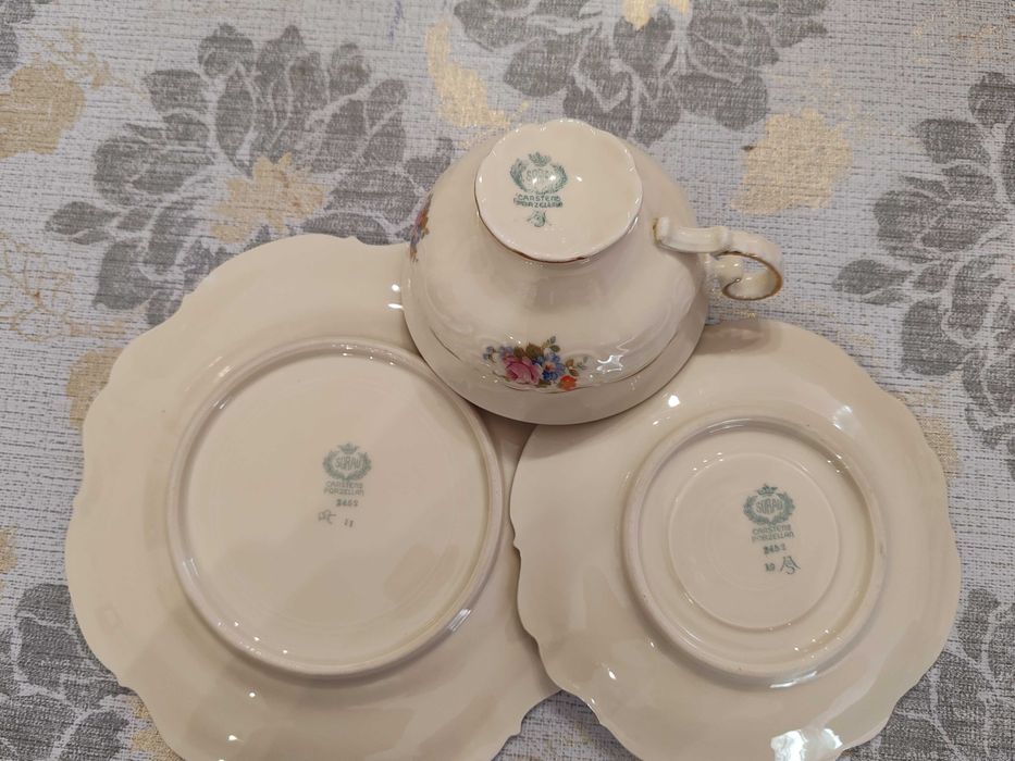 Zestaw śniadaniowy Sorau porcelana ecru