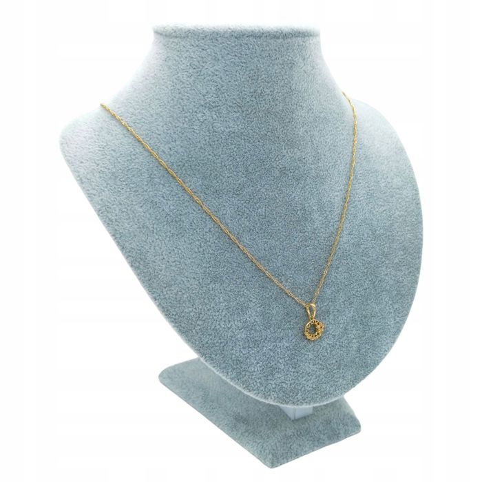 Złoty Naszyjnik Mały Kwiatek Pozlacany 18K --- N378