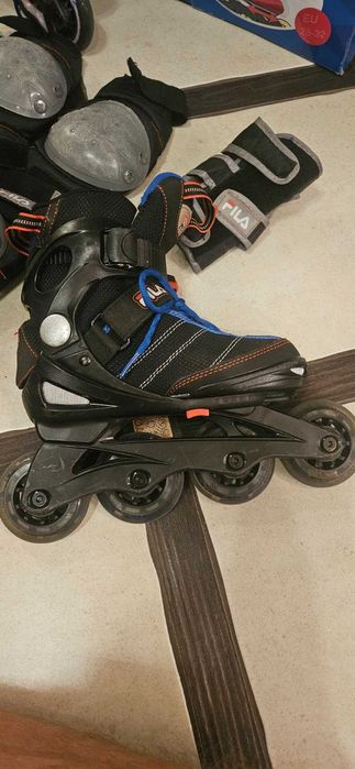Дитячі ролики для хлопчика Fila  combo 3 set з захистом та шоломом.