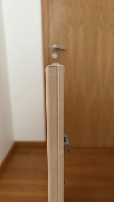 Espelho grande parede madeira clara 88x79cm – bom estado