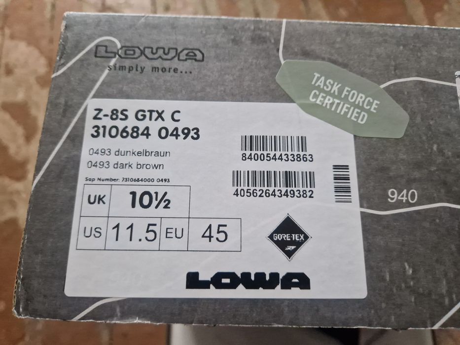 Черевики військові демісезонні "Lowa Z-8N GTX C", Dark Brown