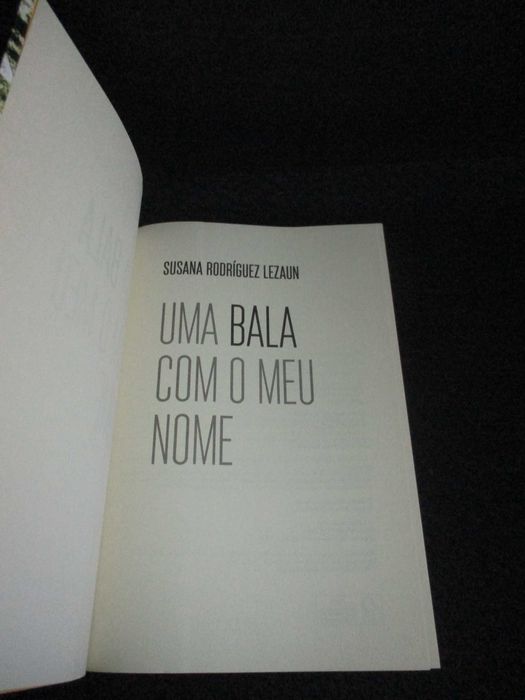 Livro Uma Bala com o Meu Nome Susana Rodríguez Lezaun