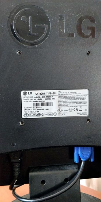 Monitor LG Flatron L1717S-SN64550414917121121