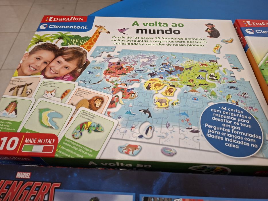 Tudo ,Puzzles marvel, enciclopédia education para crianças