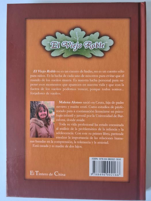 Livro infantojuvenil "El Viejo Roble" de Malena Alonso, em espanhol