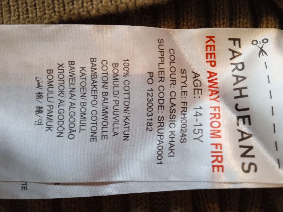 Мужской свитер, размер S/M. Farah Jeans