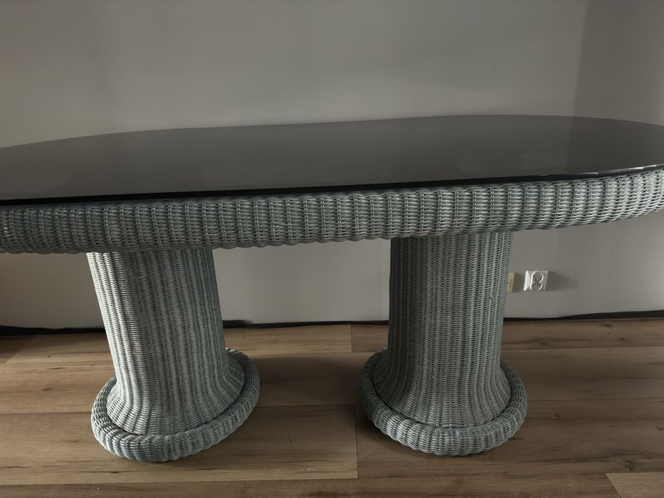 Stół ratanowy owalny