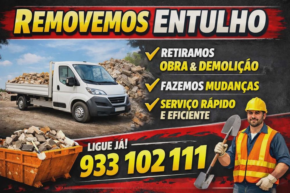 Removemos entulho rápido e com eficiência