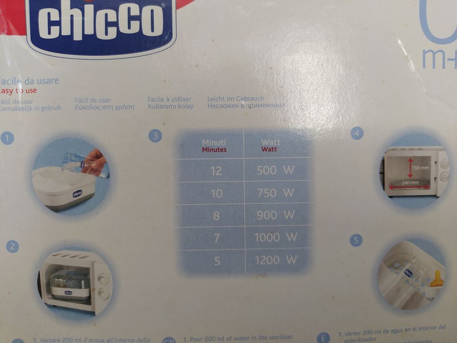 Esterilizador a vapor para microondas