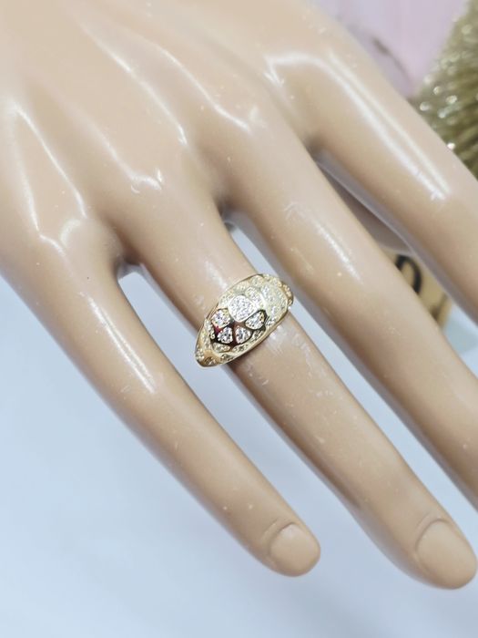 Złoty pierścionek próba 585 14k