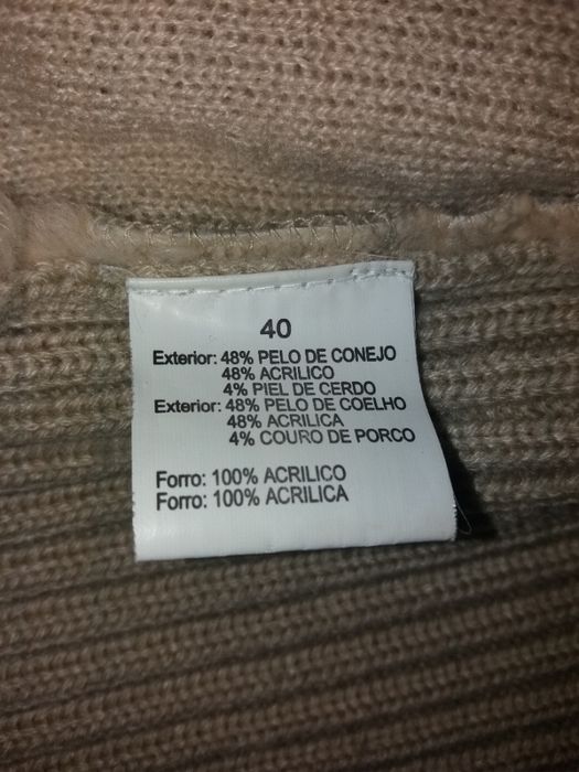 Colete pele de coelho