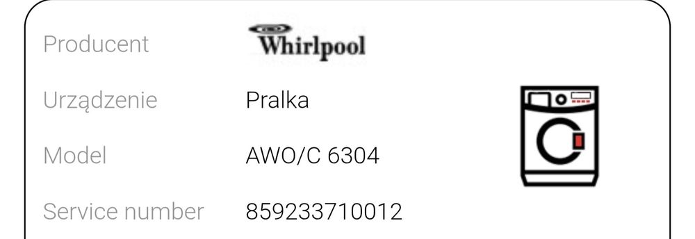 Blat pralki awo/c 6304 – jak spod igły!