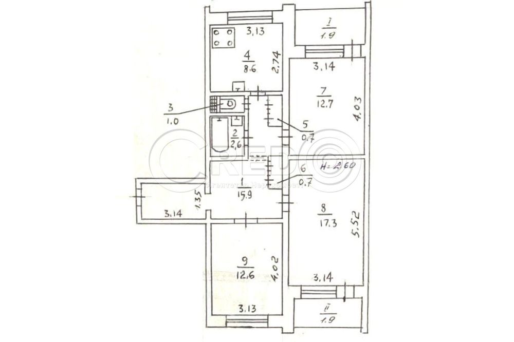 Продаж 3кімнатної квартири. вул. П. Глазового, 22.
