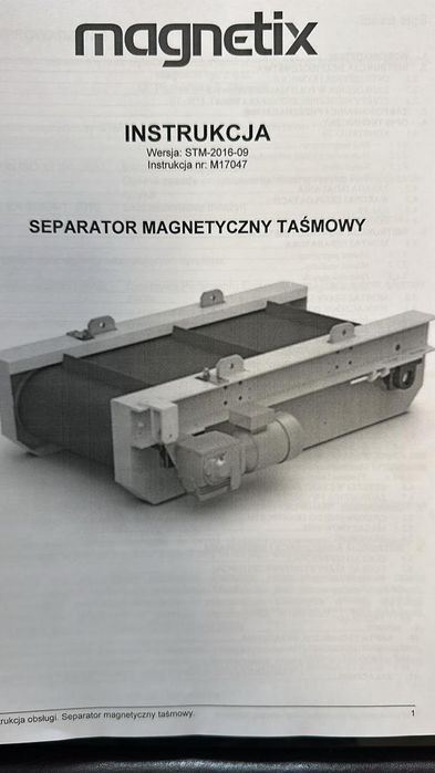 Separator magnetyczny taśmowy