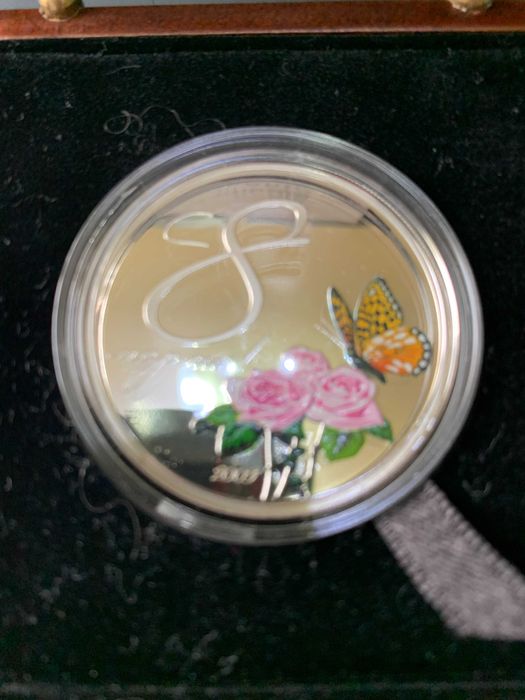 Срібна монета С 8 марта! 5$ О-ва Кука PROOF 2009 рік Тираж 500 шт !