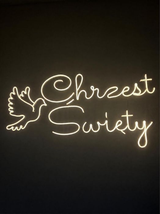 Napisy LED Happy Birthday Chrzest Święty neon
