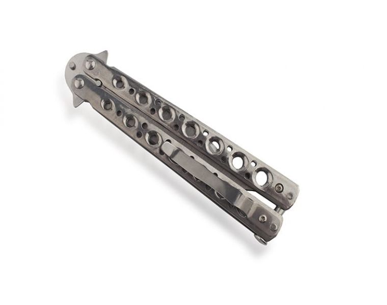 Nóż Motylek z klipsem BSH N-498L, nóż EDC