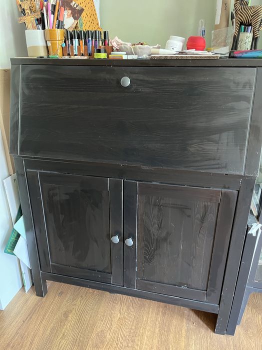 Sekretarzyk Ikea Hemnes - czarnobrązowy