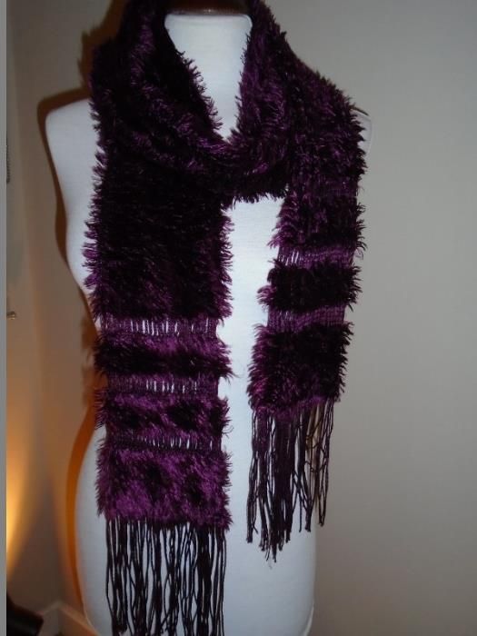 Cachecol lã e cachecol pelúcia