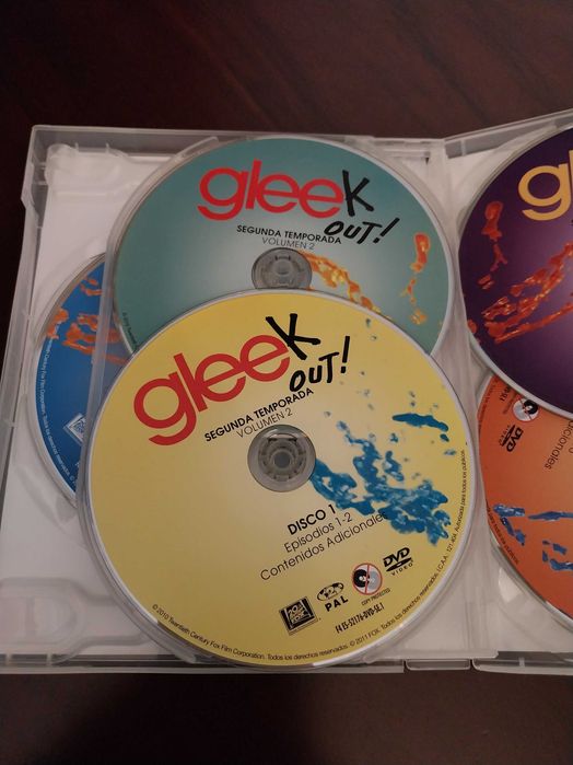 Glee - 2ª temporada, 7 DVDs, em castelhano, inglês e italiano