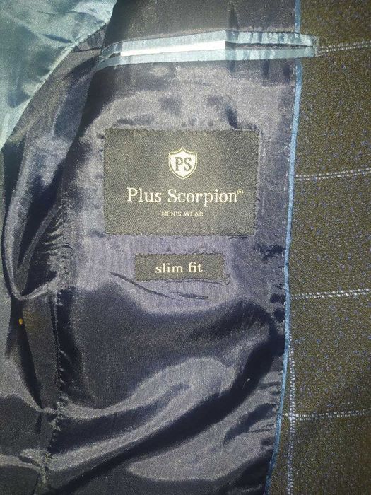 Пиджак синий в клетку Plus Scorpion