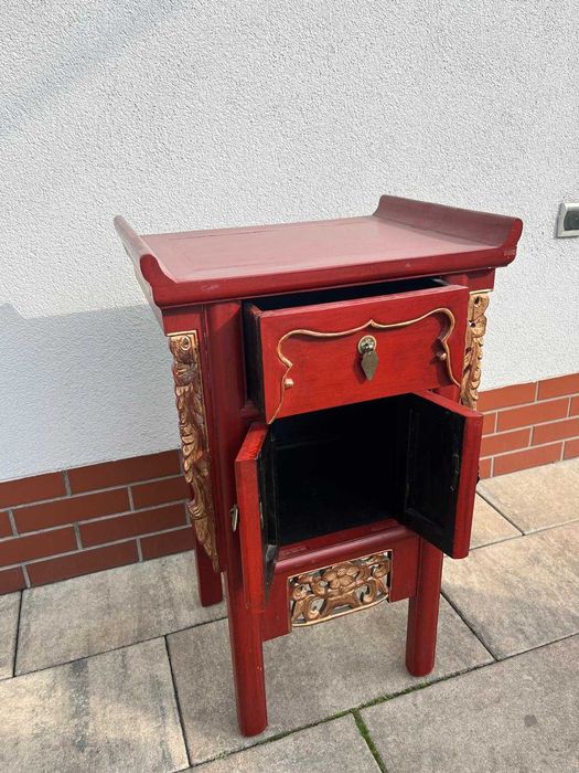 Szafka orientalna | Styl chiński | Lite drewno | Czerwona