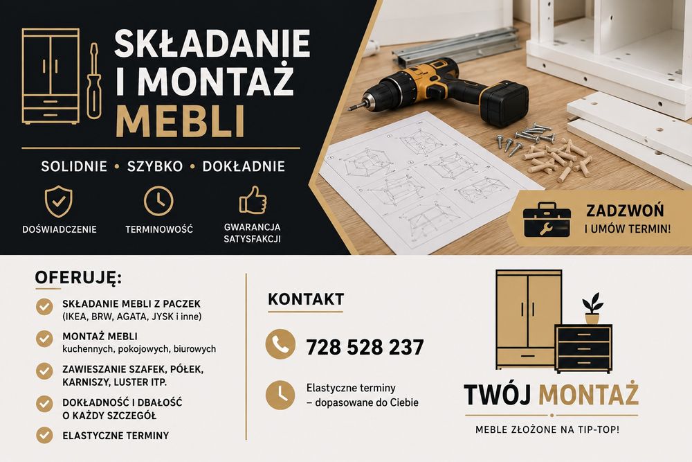 Składanie i montaż mebli