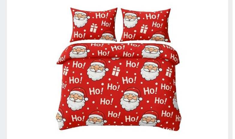 Pościel Świąteczna Komplet 160x200 + 2 x 70x80cm Dwustronna "+GRATIS