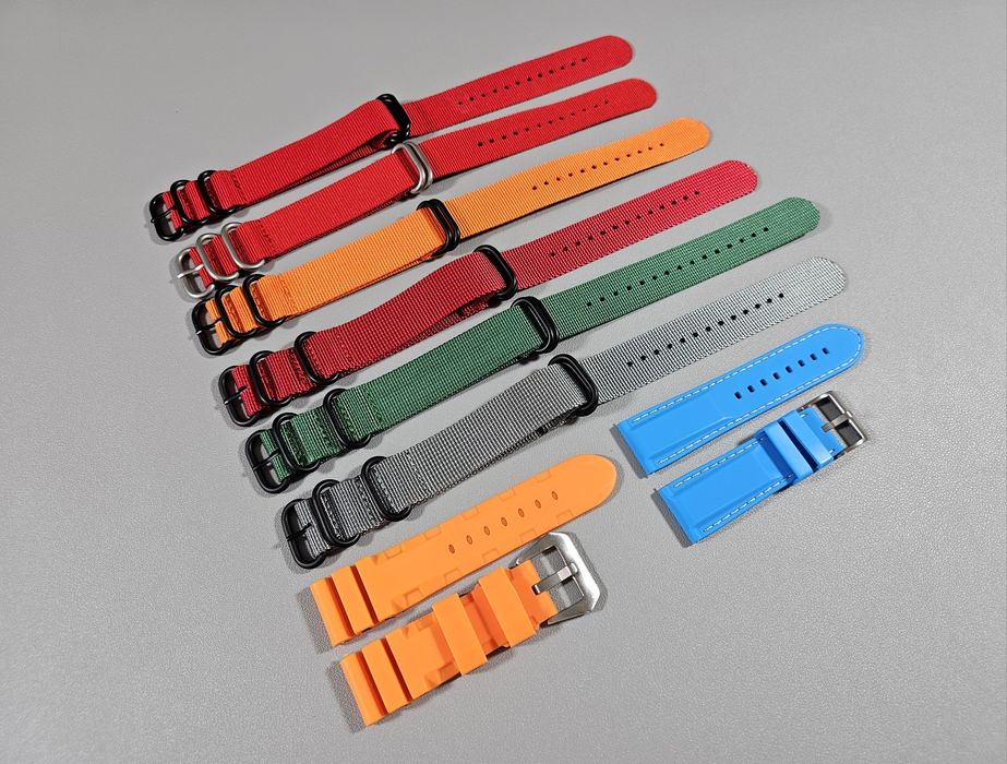 NATO ремінець 22 мм, Zulu, силіконовий ремінець 24 мм