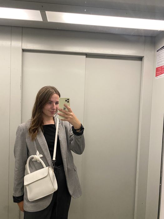 Сірий жіночий піджак n&m, чудовий стан!