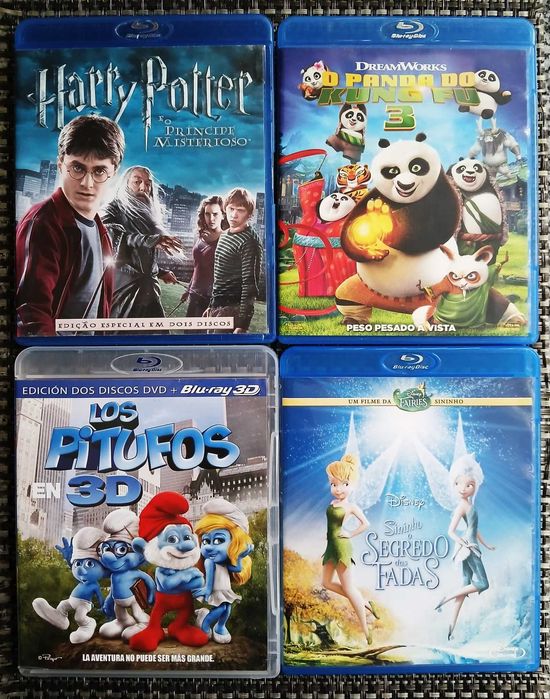 8 Blu-Ray - Animação - Raros - Muito Bom Estado