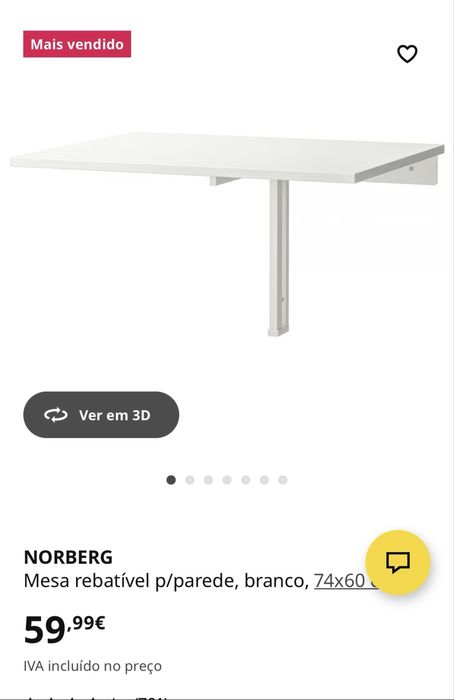 Mesa desdobravel de parede IKEA NORBERG