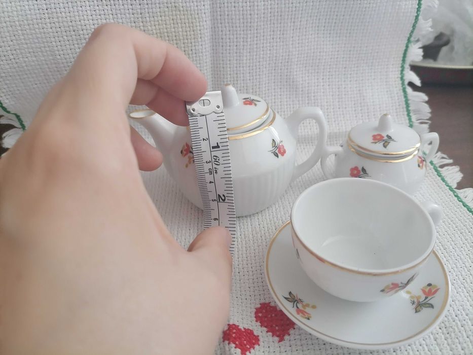Miniatura serviço de chá vista alegre