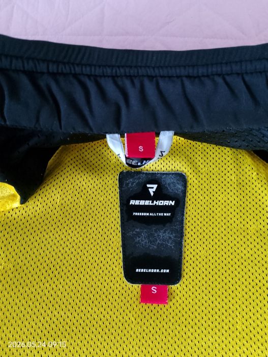 Kurtka tekstylna REBELHORN BORG BLACK/GREY/FLO YELLOW czarny szary żółty fluo