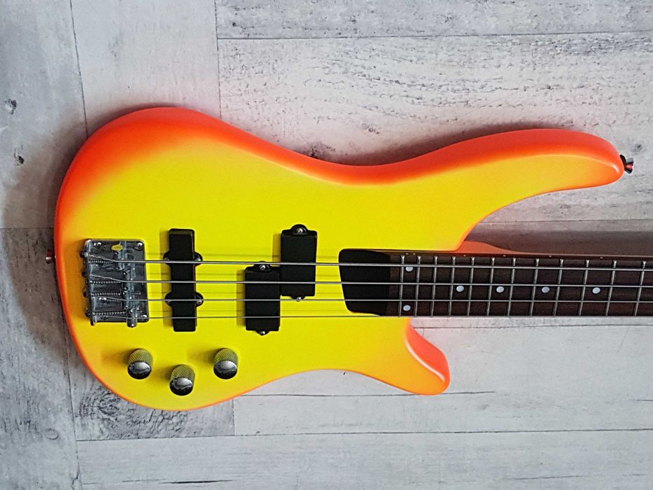 Gitara Basowa SkyWay Bass 4 yellow-orange neon - wysyłka Free -zamiana
