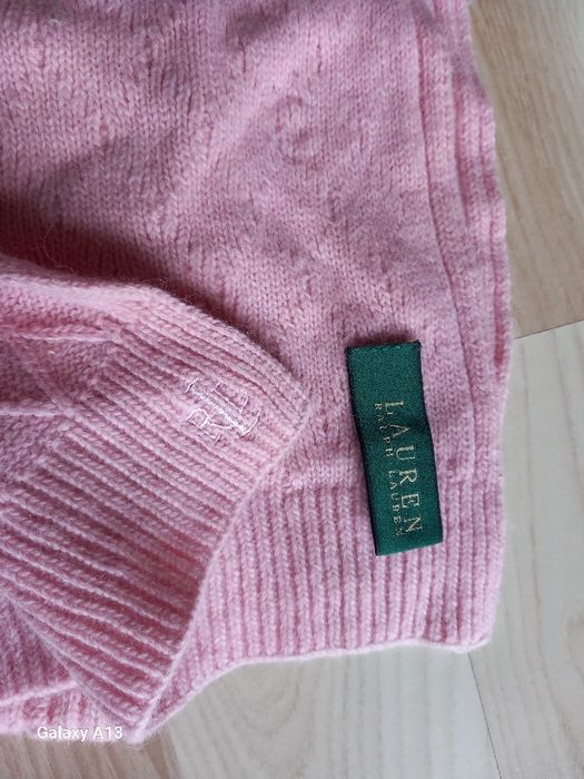 Ralph lauren szalik welna jagnieca włosie królika
