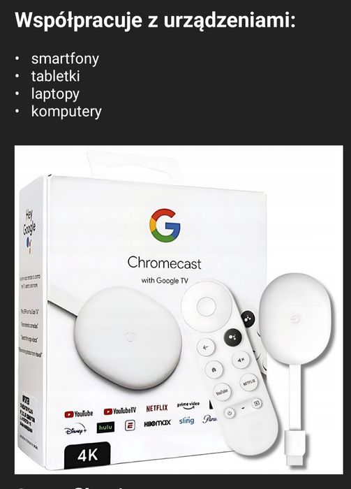 Dla Ciebie wszystko - google chromecast 4k - w kategorii TV