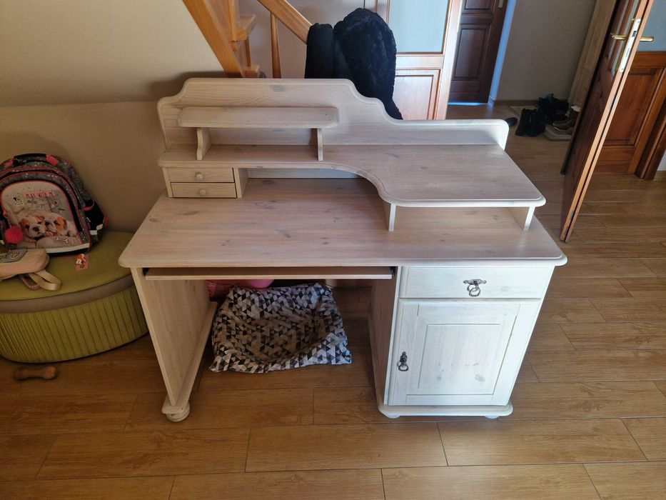 Biurko drewniane sosnowe 120x60